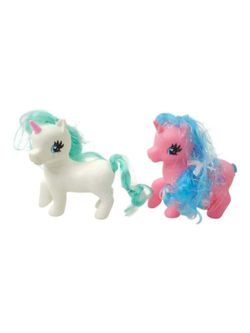 Gi Go Wonder Pony Land Unicorn Pair 90s Pastel Toy Figures Nostalgic Gift Lot